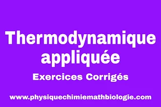 Exercices Corrigés de Thermodynamique appliquée PDF