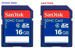 Lock and unlock states of SD Card