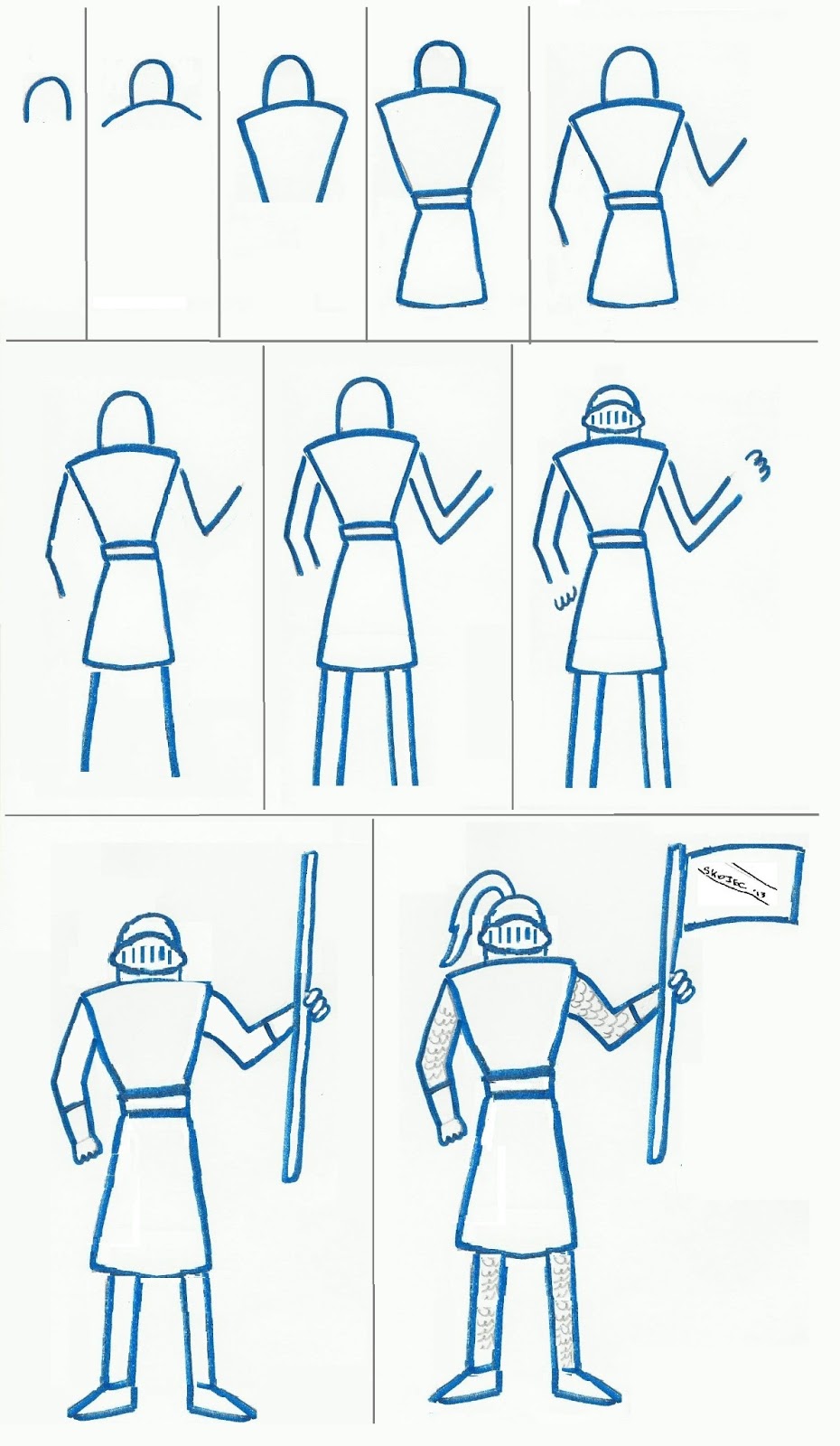Art class ideas: Easy Knight to Draw