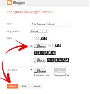 Menambah Widget Statistik Total Page Views di Blog