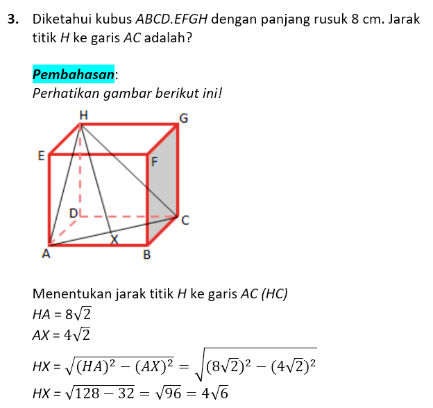 Soal Dan Pembahasan Dimensi Tiga 3