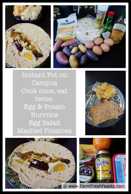 In this recipe we'll cook eggs and potatoes at the same time in the electric pressure cooker then create Egg and Potato Breakfast Burritos, Egg Salad, and Mashed Potatoes. Cook once, eat twice, and get out of the kitchen to enjoy life!