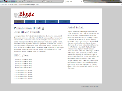 HTML 5 untuk website standar