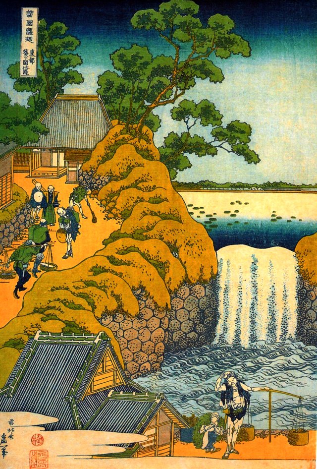 hokusai katsushika waterfall