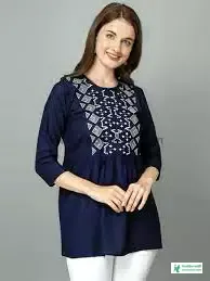 Short Kurti Designs - Girls Kurti Designs 2023 - Kurti Collection Images - Ladies Kurti Designs - stylish kurti design - NeotericIT.com - Image no 16