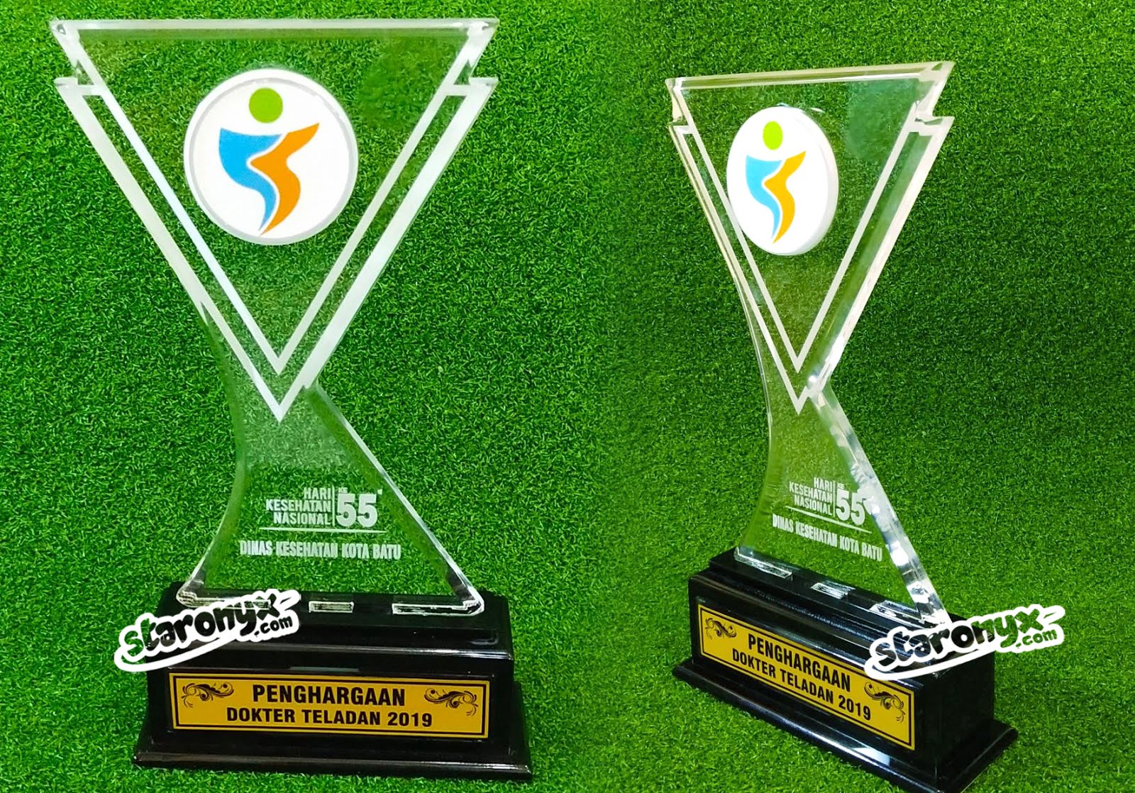  Piala  Akrilik Grafir  Hari Kesehatan Nasional 55 Dinkes 