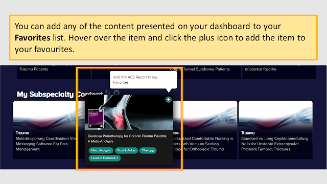 screen-shot showing options for an article on the dashboard