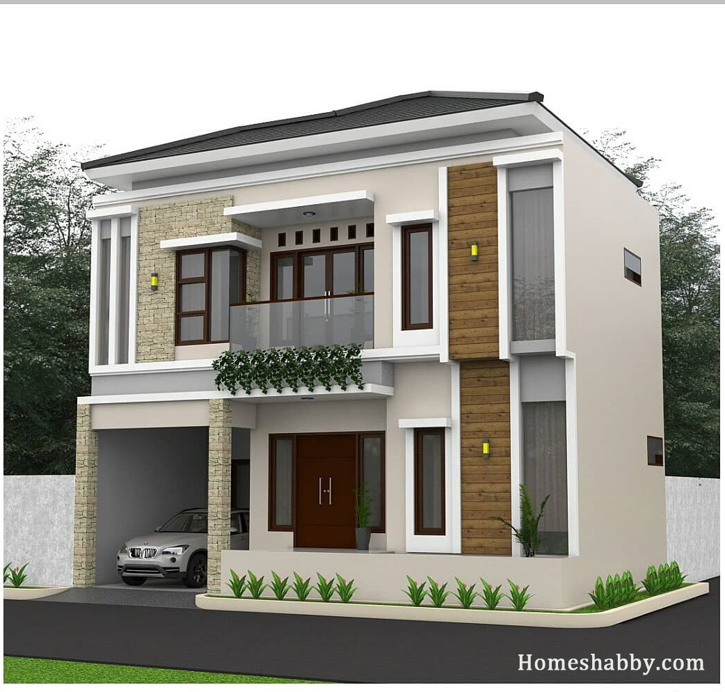 Desain Dan Denah Rumah Dengan Luas Lahan 10 X 7 M Tampil Lebih Elegan Dengan Konsep Modern Homeshabbycom Design Home Plans