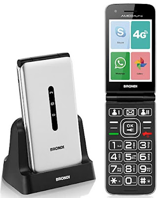 telefono per anziani brondi amico flip