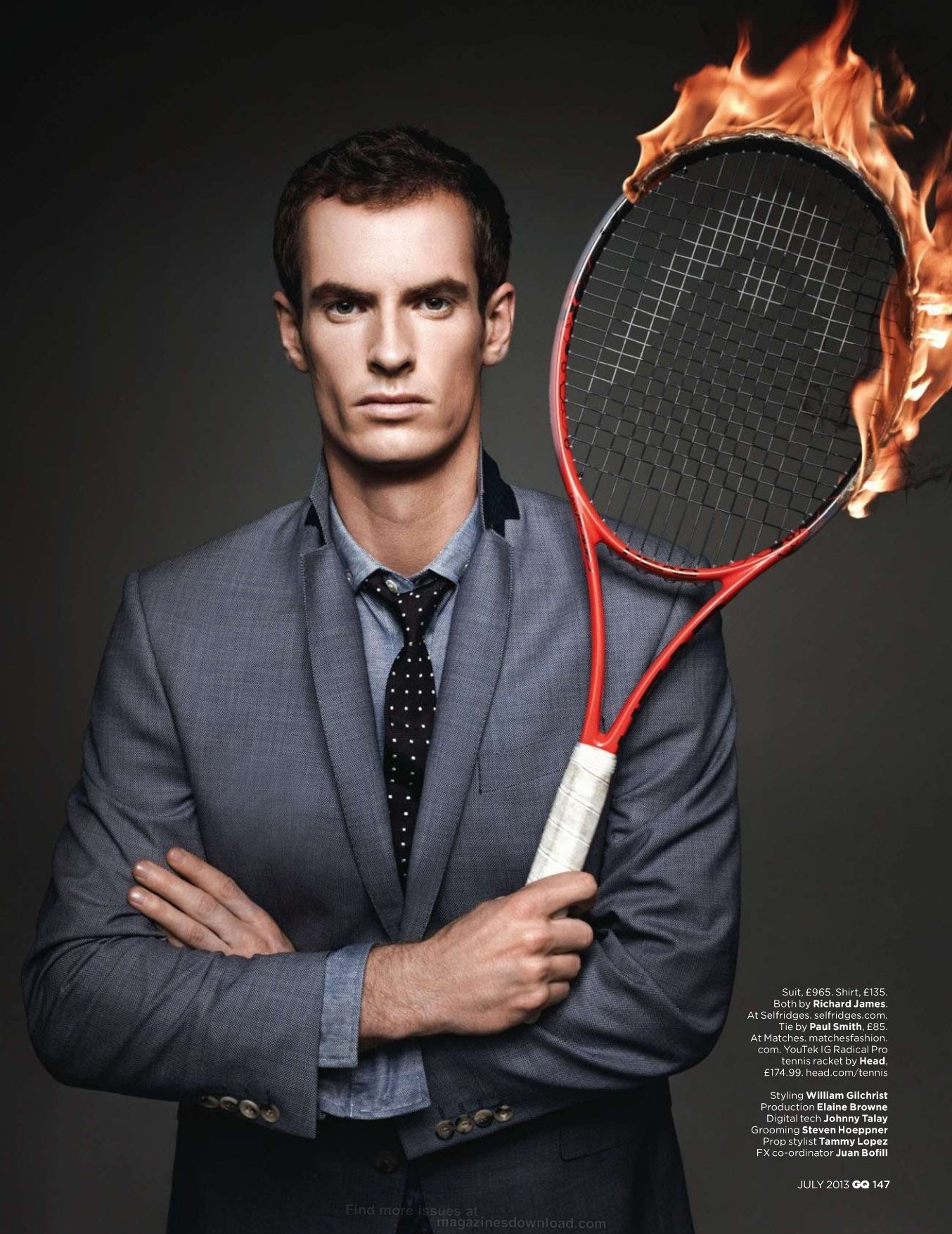 Andy Murray by Art Streiber — Andy Murray On Fire