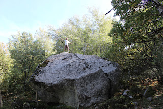 Boulder en la Dehesa de Candelario Sierra de Bejar Sector Mantra