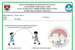 Soal UAS / PAS PJOK Kelas 3 Kurikulum 2013 Revisi 2018