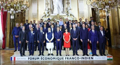 India-France CEO Forum in Paris : PM Modi Addressed प्रधानमंत्री ने पेरिस में सीईओ फोरम को सम्बोधित किया - Forum Economique Franco - Indien