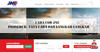 Cara COD JNE Prosedur, tata cara dan langkah-langkah