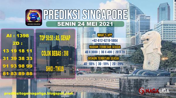 PREDIKSI SINGAPORE  SENIN 24 MEI 2021