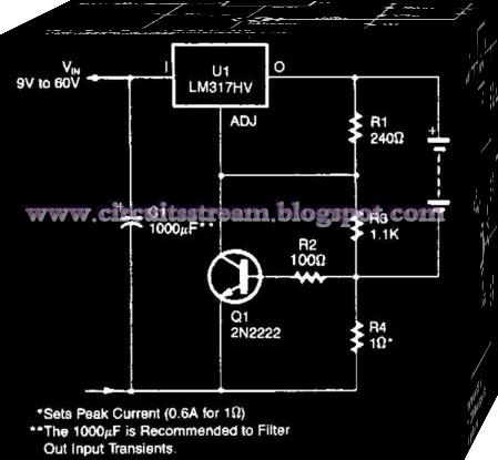  simple current-limited 6-v charger circuit diagram