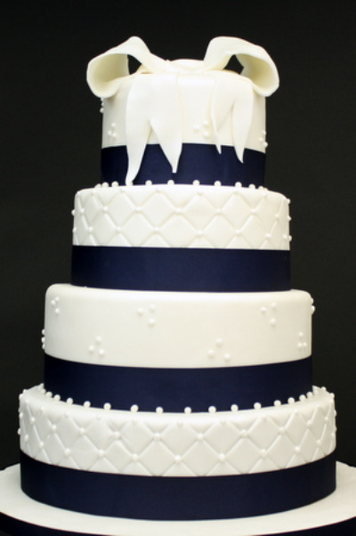 Dark Blue Wedding Cake Special Snow Angel