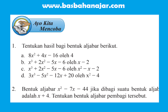 Kunci Jawaban MTK Kelas 7 Halaman 230 Ayo Kita Mencoba