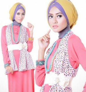 gamis kombinasi jaket