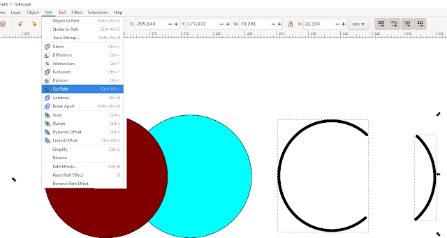 Cara Memotong Objek Inkscape Dengan Shaping