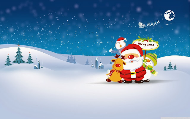 Merry Christmas Santa Claus HD Wallpaper Free