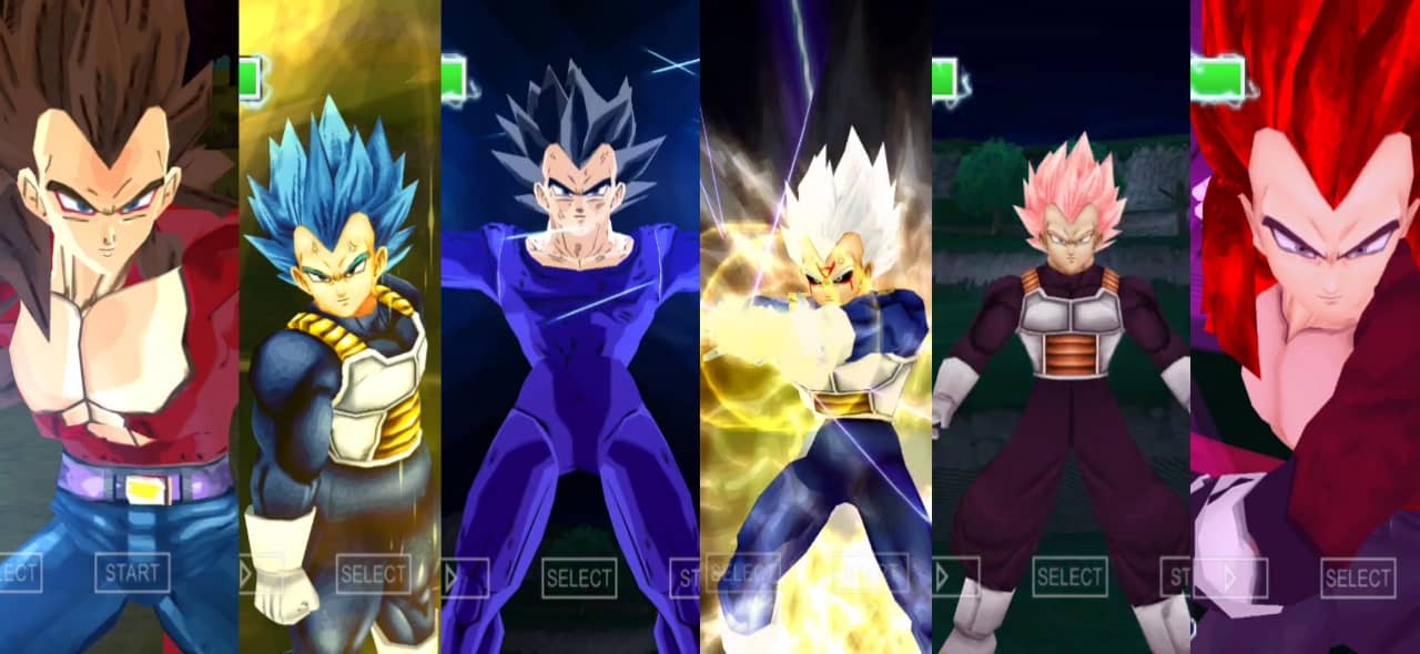 Dragon Ball Super Vegeta all forms and Transformation