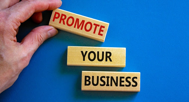 A creative image that says "Promote your business"