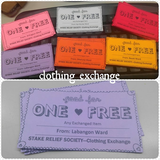 Stake Relief Society - Clothing Exchange 2016