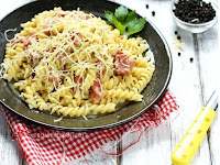 Resep Cara Membuat Fusilli Carbonara