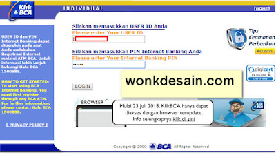 contoh user id bca