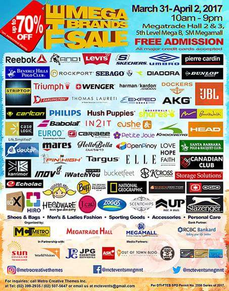 Megabrands : First Quarter Summer Storm Sale this March 31 -April 2, 2017 in SM Megatrade Hall