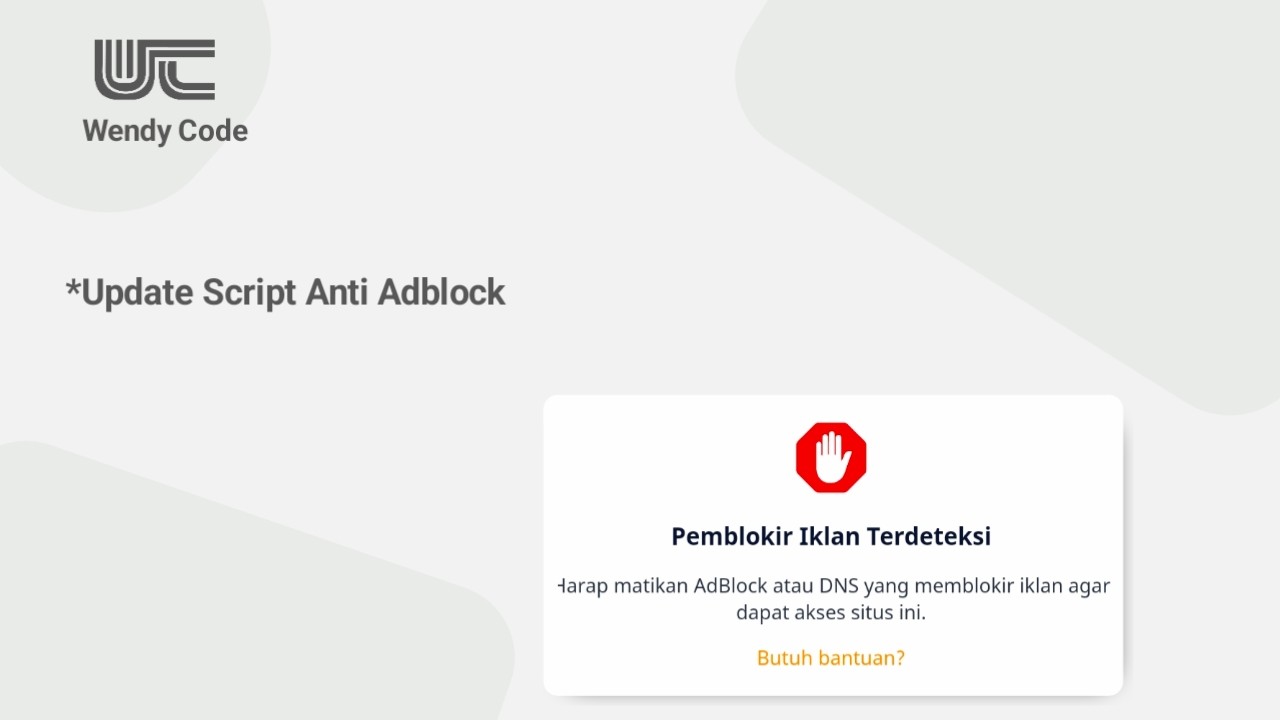 script anti adblock terbaru