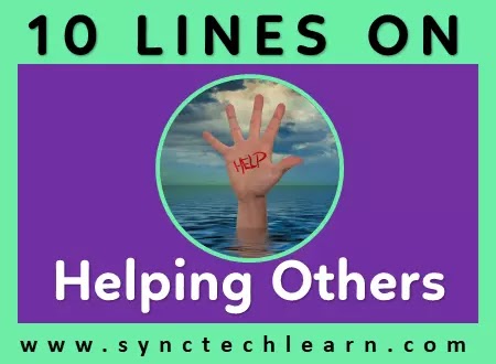 10 lines  on helping others for class 1