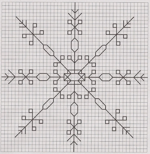 Embroidered Snowflake Pattern
