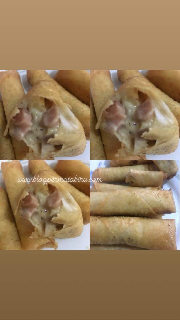 PERMATABIRU: RESEPI POPIA CARBONARA SEDAP