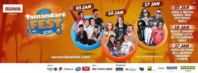 Programação do Tamandaré Fest 2015