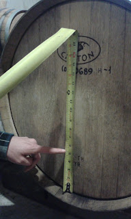 Measuring up the barrel about 5 inches.