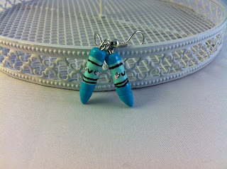 Back to School: Homemade Polymer Clay Crayons earrings