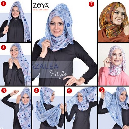 Aneka Cara Memakai Hijab Modern Zoya Terbaru