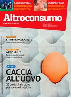 Altroconsumo 290 - Marzo 2015 | ISSN 0392-5722 | TRUE PDF | Mensile | Elettrodomestici | Casa | Energia | Consumatori
La rivista omonima informa e consiglia il consumatore su sicurezza, salute e qualità degli acquisti; vengono fatti test su prodotti in commercio. La rivista, che esce 11 mesi all'anno (mensile con l'eccezione di agosto), è nata lo stesso anno in cui è stata fondata l'associazione.