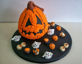 Tortas de Halloween con Calabazas, parte 1