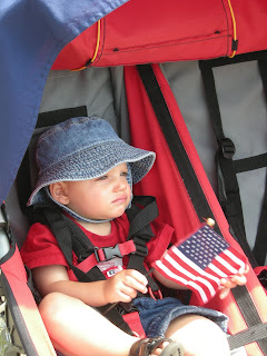 Baby celebrating July 4th