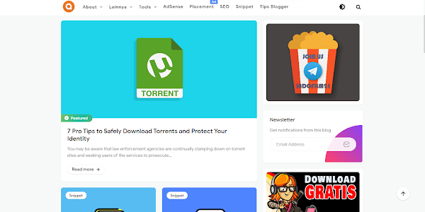 Arlina Code Terbaru Blogger Responsive Template Download