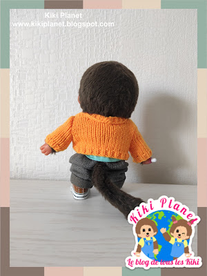 kiki Monchhichi tricot pull fait main handmade