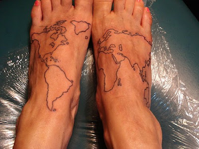 World Map Tattoos For Men · Tribal Flower Tattoo- Tattoos For Girl