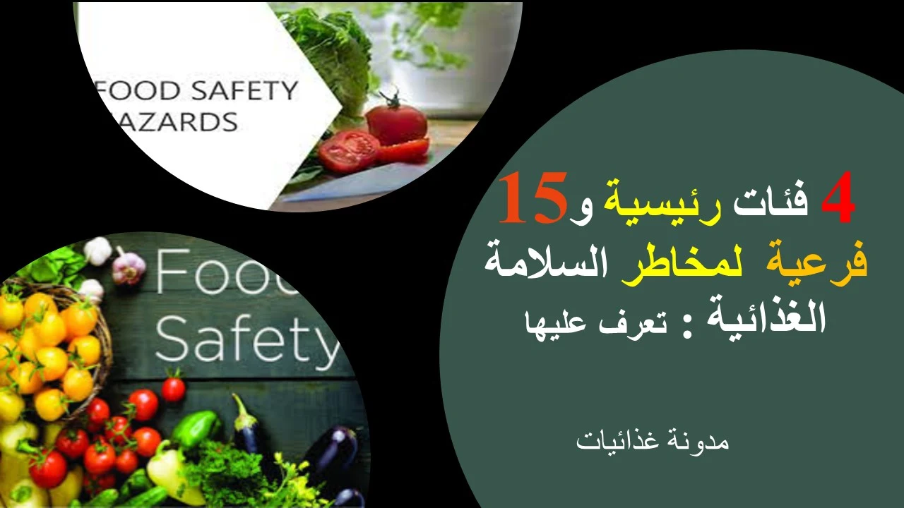 4 فئات رئيسية و15 فرعية  لمخاطر السلامة الغذائية تعرف عليها