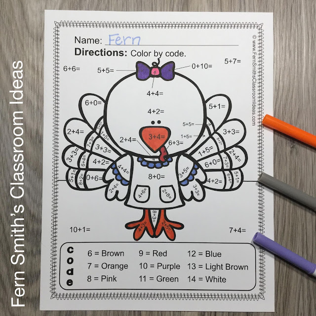 Getting your boys and girls to study their basic addition and basic subtraction facts can be tricky! But I have some Thanksgiving Color By Number Addition and Subtraction Worksheets for Thanksgiving that your students will love! Let them review important first grade and second grade math skills, but still brings the joy of coloring into your classroom today with this Bundle!