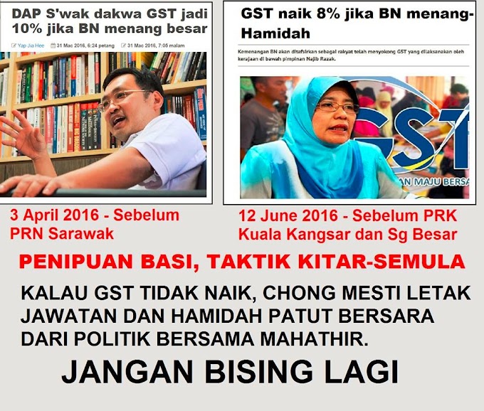 Bila Menjelang Pilihanraya Negeri & Kecil, Rakyat Sering Ditakutkan Dengan #GST #PRKSgBesar #SCS93