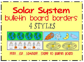 solar system  themed bulletin board borders