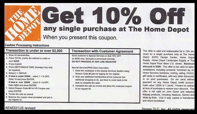 Inspiration 35 of Printable Home Depot Coupons 10 Off